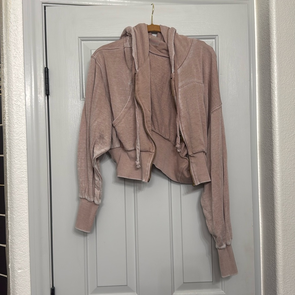 Free People crop zip up
